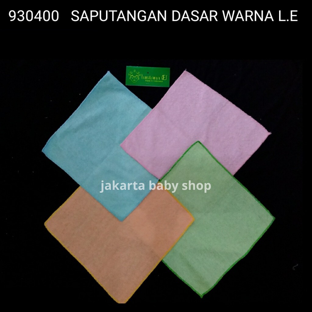 WASHLAP TANGAN POLOS WARNA/ SEGI SALUR/ SAPU TANGAN LUSIANA E