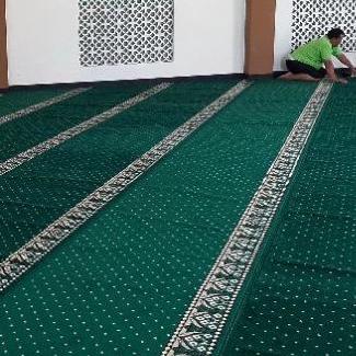 Karpet Tebal 8Mm Sajadah Mushola Karpet Masjid Medeena Meteran Murah Peralatan Sholat