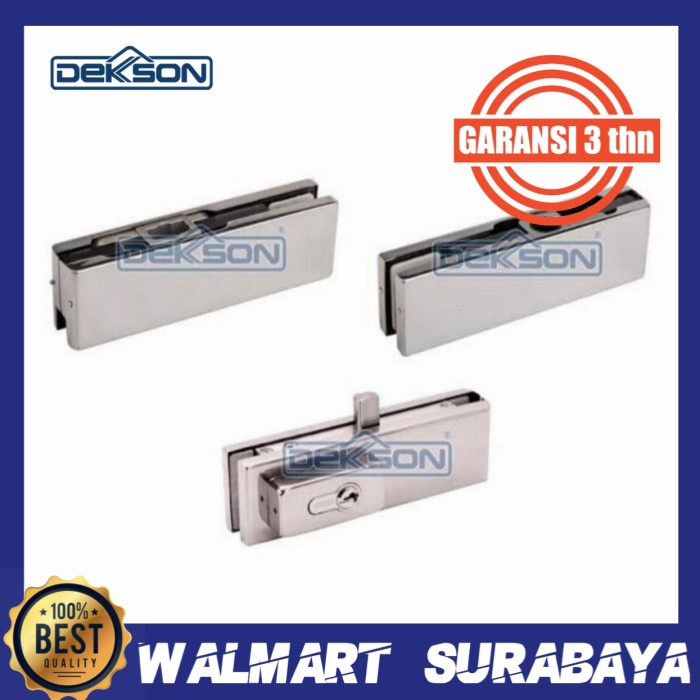 

Paket Set Patch Fitting jepitan pintu kaca dekkson PT 10-PT 20-US 10