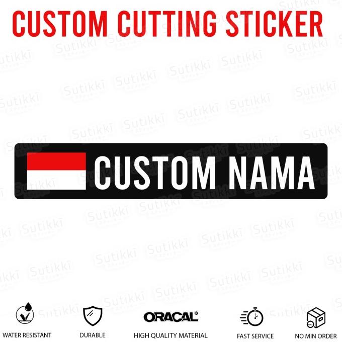 

Custom Cutting Sticker Bendera Indonesia Indo Nama Decal Vinyl Skotlet sukik90 Ayo Order