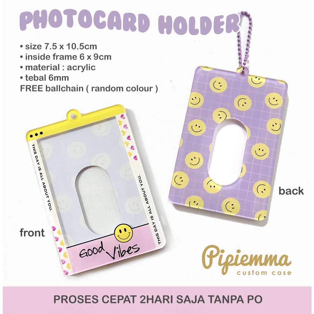 Acrylic photocard PC holder Tempat Foto Akrilik Kpop