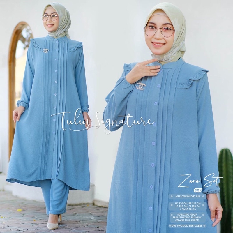 ZARA SET//ONE SET LONG TUNIK LD 110-125//LONG TUNIK JUMBO/ONE SET CRINKLE AIRFLOW