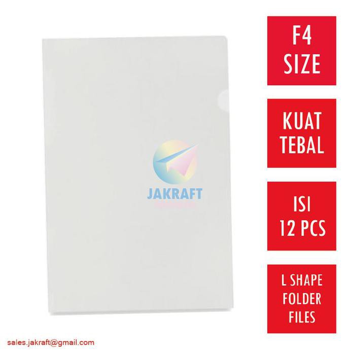 

Map L Clear Sleeve F4 Putih Bening File Folder Plastik Mika Transparan