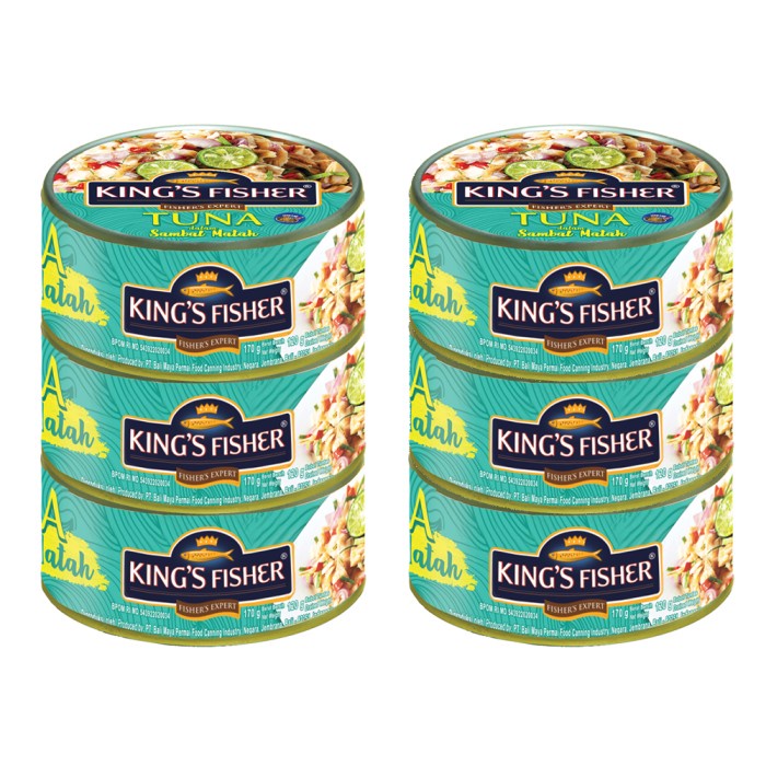 

sa2011aa Paket 6 Pcs King'S Fisher Tuna Sambal Matah Daging Tuna Makanan Kaleng Xa20X1