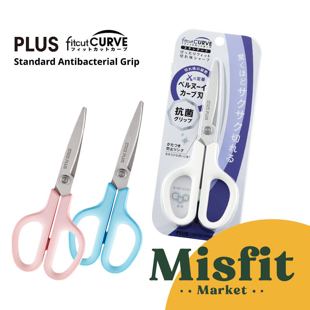 

PLUS Fit Cut Curve Standard Antibacterial Grip Scissors Gunting Anti Bakter Fitcut