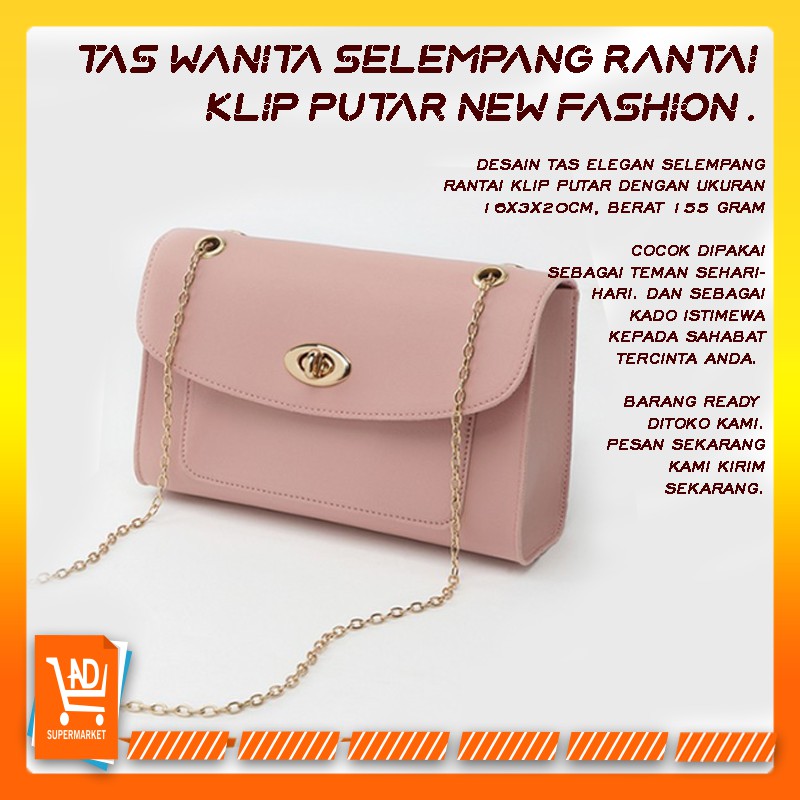 AND - T79 TAS SELEMPANG WANITA RANTAI KLIP / TAS WANITA RANTAI MURAH / TAS WANITA TERBARU