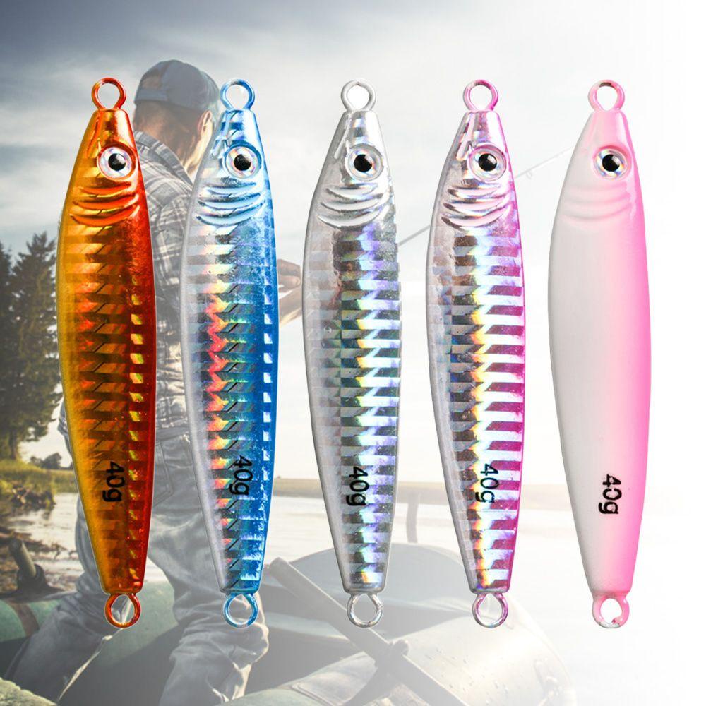 Preva Metal Fishing Lure belly glow Bass Hook Ikan Kecil 40g 85mm Memimpin Casting