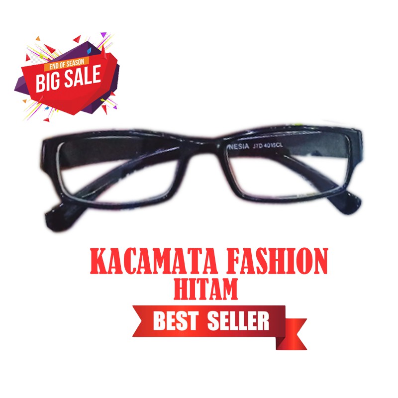 Kacamata Transparan Bentuk Persegi Panjang Gaya Korea Retro Wanita Pria Eye Glasses Fashion Unisex