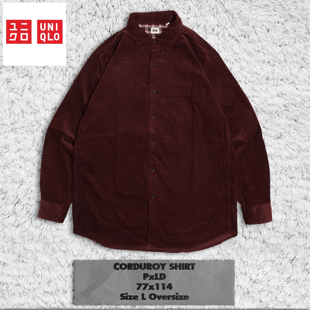 CORDUROY SHIRT KEMEJA UNIQLO