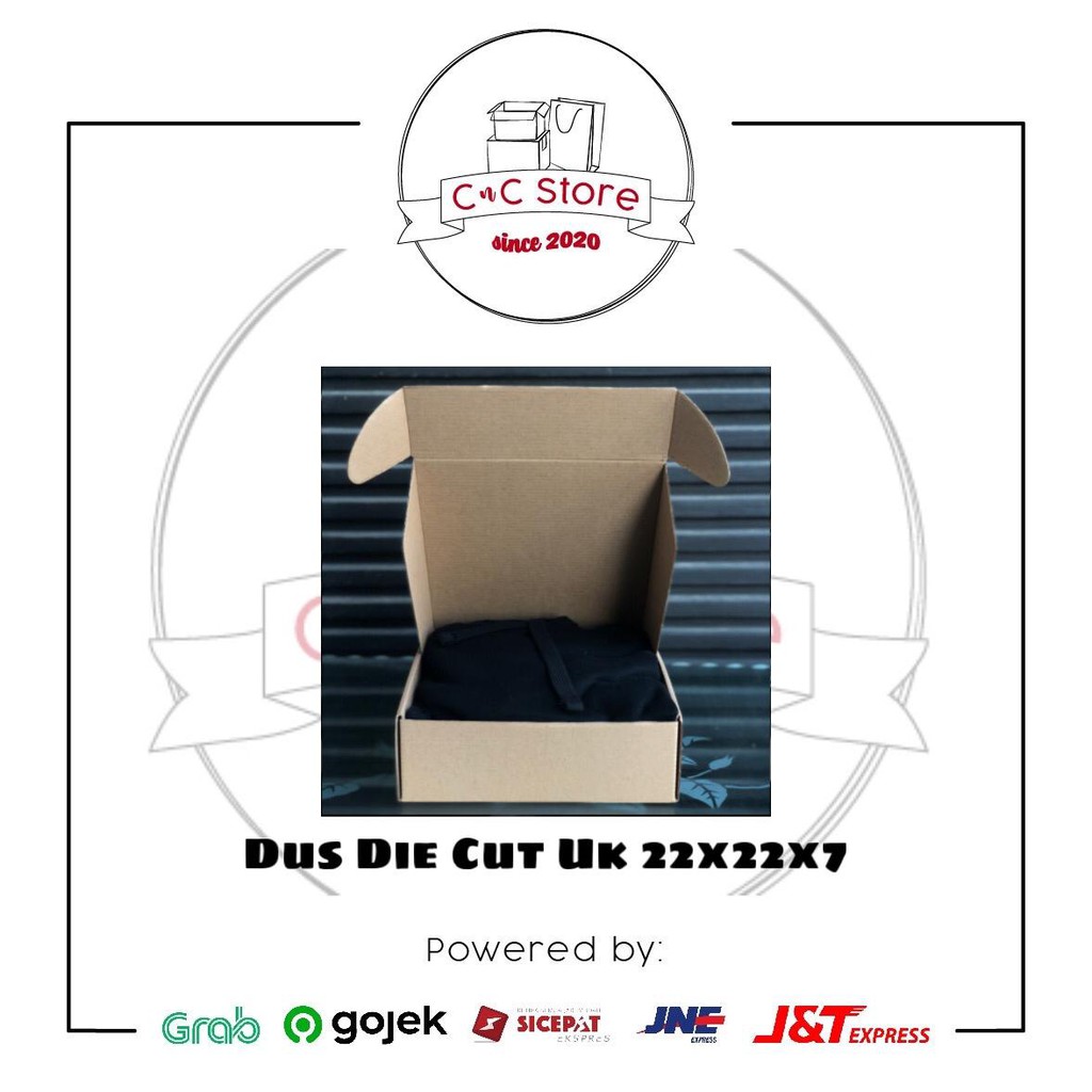  Kardus  Box Karton Polos Die Cut Uk 22x22x7 Shopee Indonesia