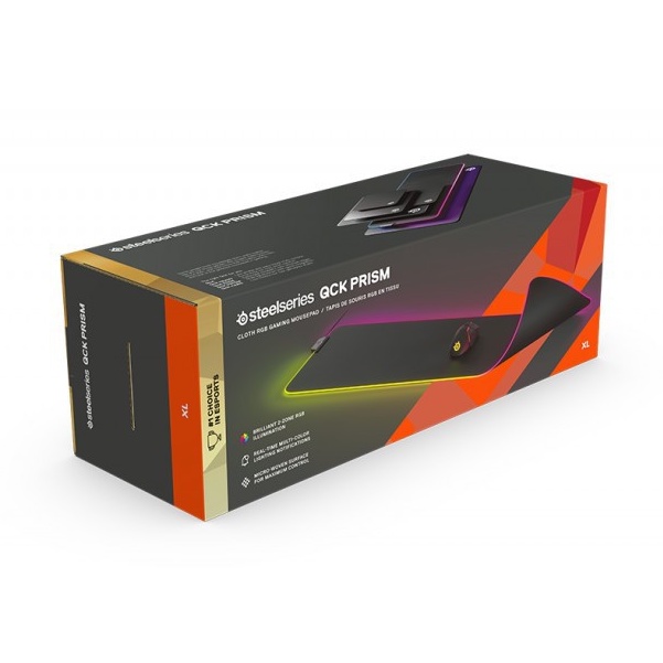 Mousepad Steelseries QcK Prism Cloth XL RGB - Gaming - Original Resmi