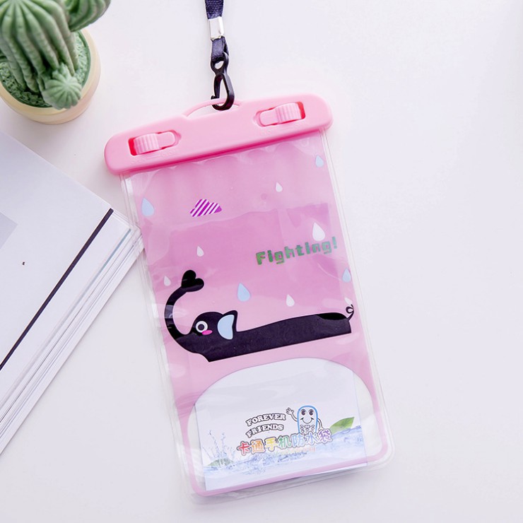 SARUNG HP ANTI AIR SARUNG HP WATERPROOF CASE HANDPHONE KARTUN POUCH SMARTPHONE KARAKTER CUTE