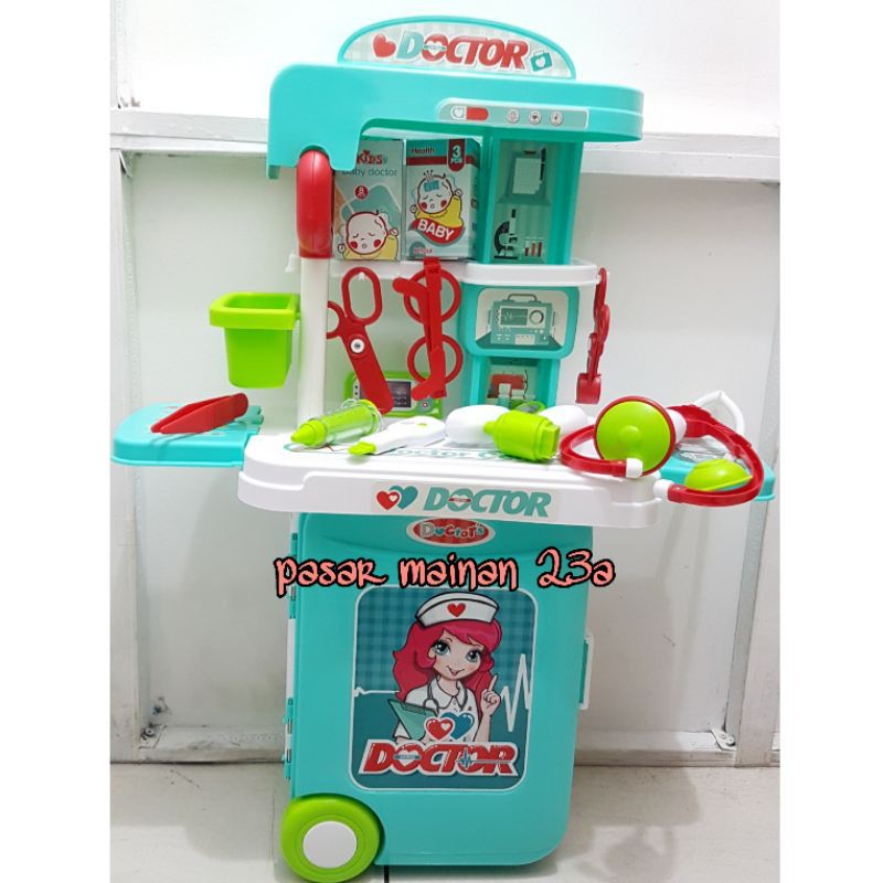 Mainan Anak Doctor Set Medical Koper Center Mainan dokteran 3in1