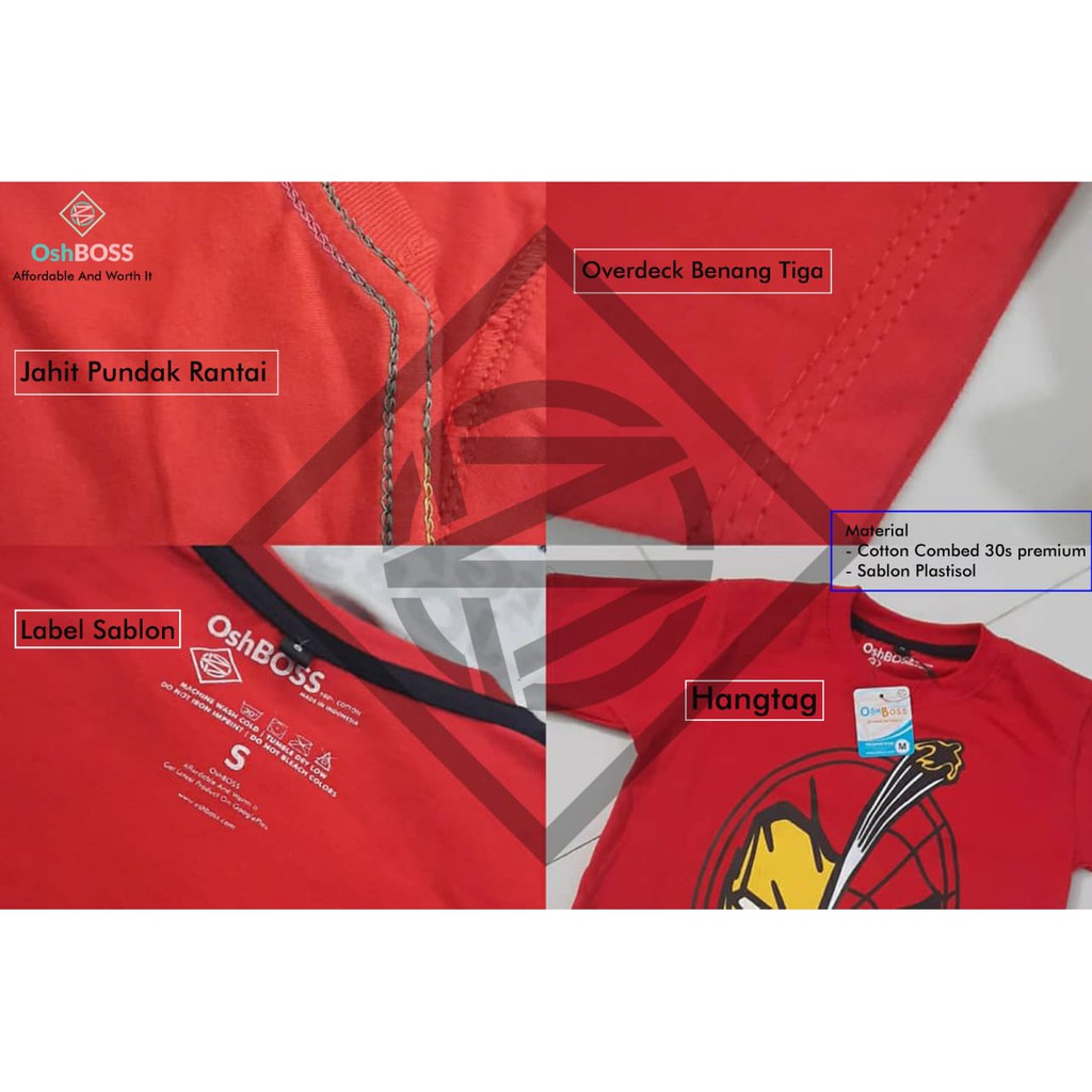 COD BAJU KAOS ANAK DISTRO MOTIF SEPATU MERAH OSHBOSS-5