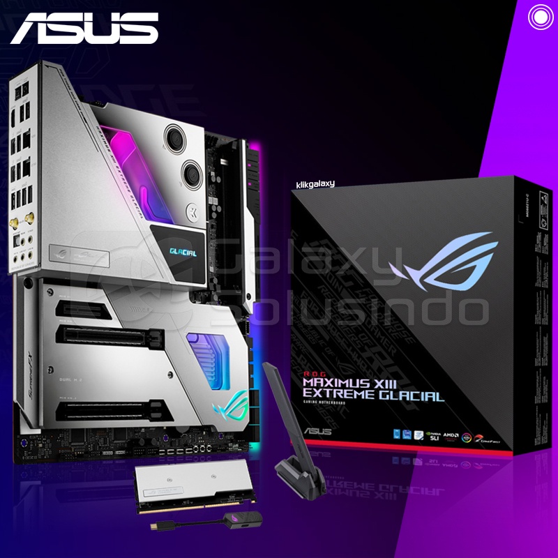Asus Rog Maximus Xiii Extreme Glacial Intel Lga1200 Z590 Ddr4 Motherboard Shopee Indonesia