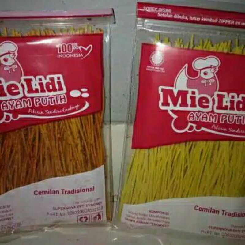 

Mie Lidi rasa pedas dan asin original Ayam Putih