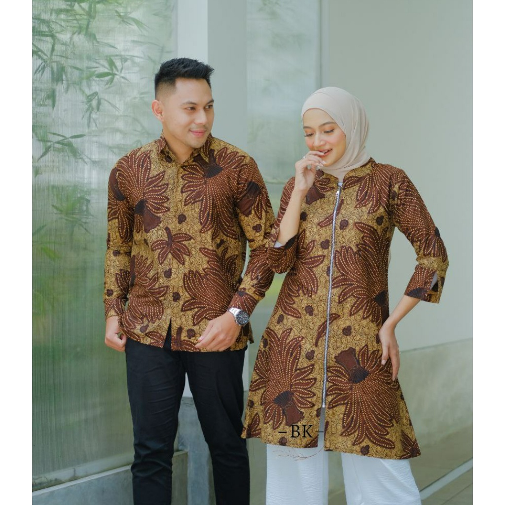 BATIK COUPLE | SARIMBIT BATIK TUNIK ZIPPER DEPAN