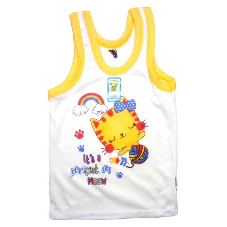 3 Pcs Singlet Kutung PUTIH - Kaos Dalam Anak Motif SNI dari 3 Bulan s/d 7 Tahun-Vegasus Store