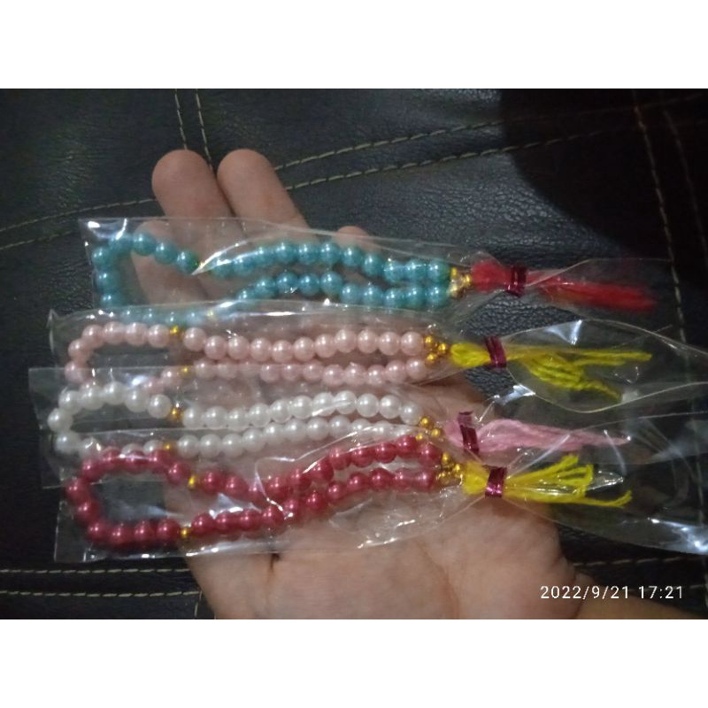 Tasbih Mutiara Kecil 33 Bahan Plastik