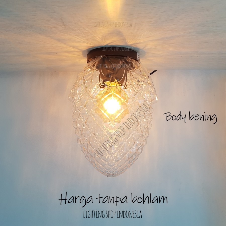 Lampu plafon rumah teras balkon minimalis susu bening acrylic