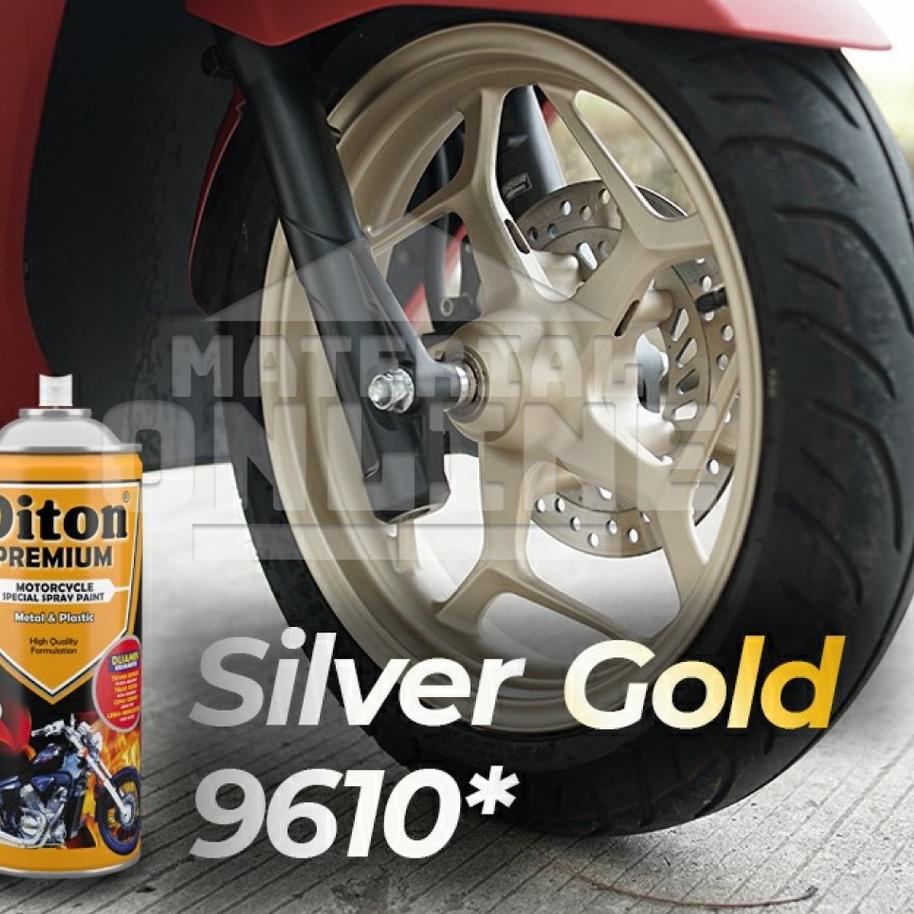 Kekinian - Pilox DITON  SILVER GOLD Cat GOLD Velg Colours 9610* Bkn Samurai