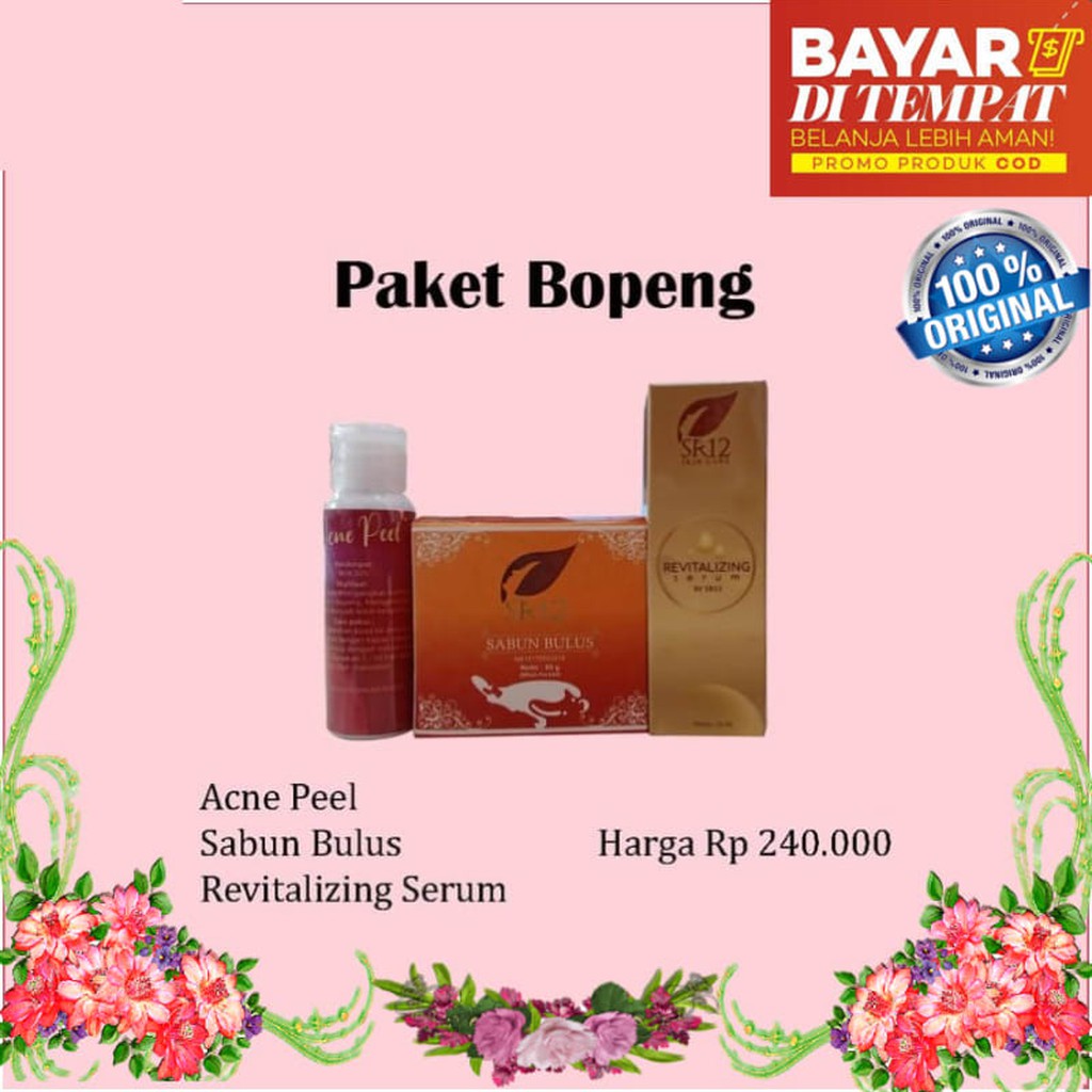 PAKET BOPENG SR12 - SOLUSI TEPAT ATASI MASALAH BOPENG DI WAJAH SKINCARE PERAWATAN BOPENG ORIGINAL