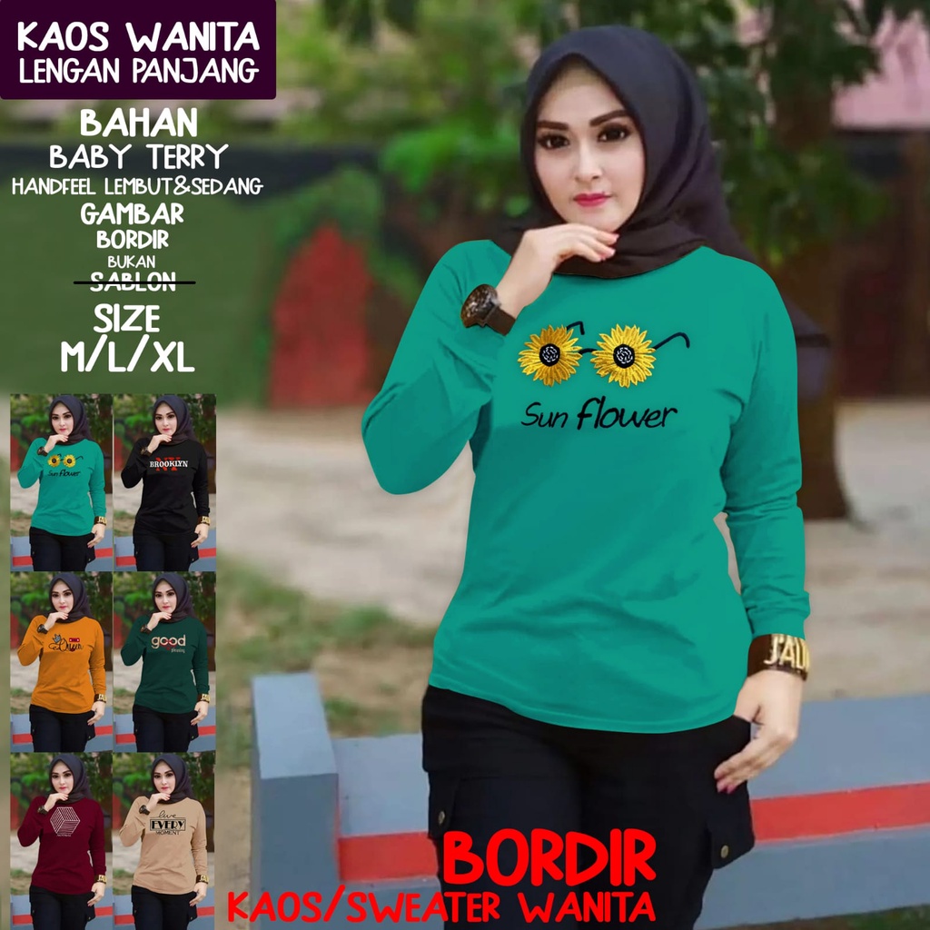 Kaos wanita Lengan Panjang | Atasan Wanita | Atasan wanita Lengan Panjang | Sweatshirt