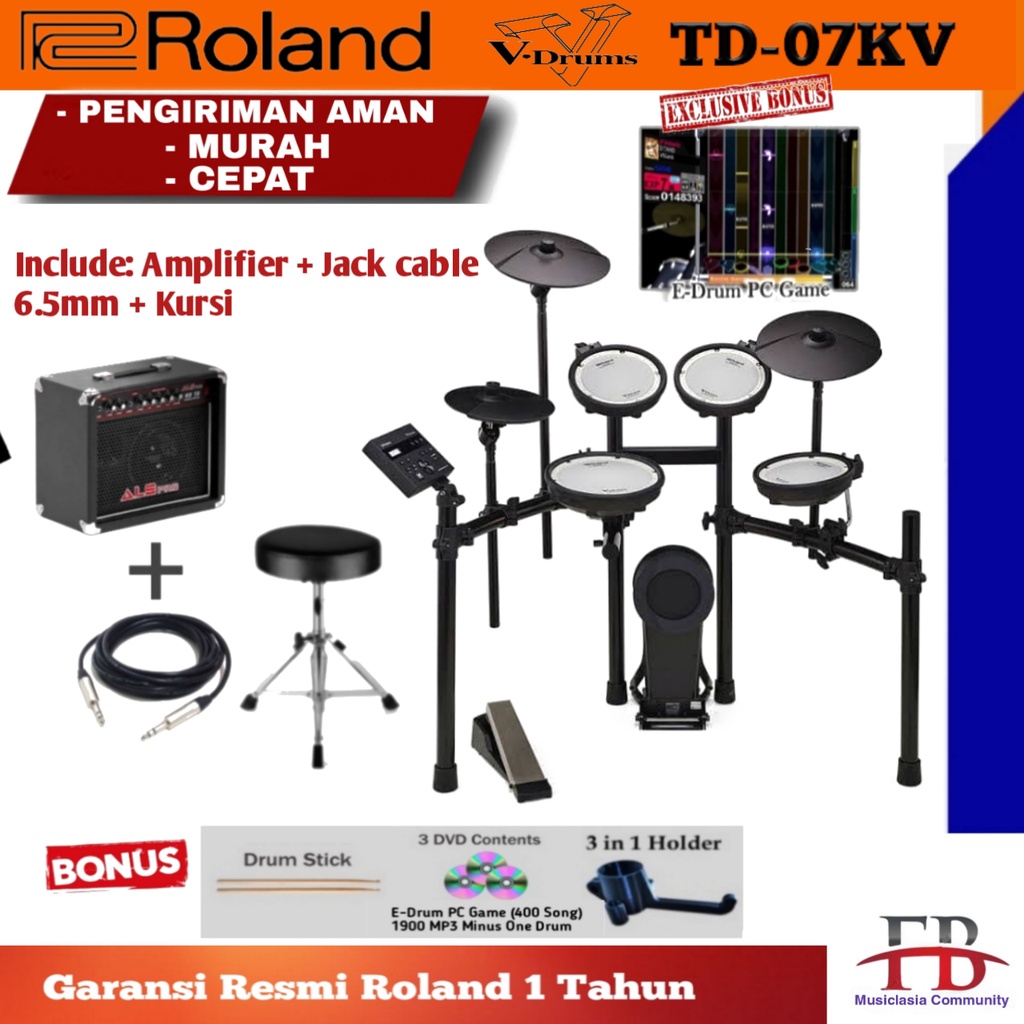 Roland TD07KV drum elektrik / TD 07KV / TD07 KV  / TD07-KV / TD-07KV / TD 07 KV Garansi resmi