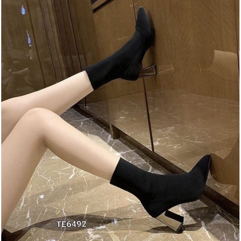 FHS BOOTS HIGH BLOCK BOOTS FASHION IMPORT TE6492