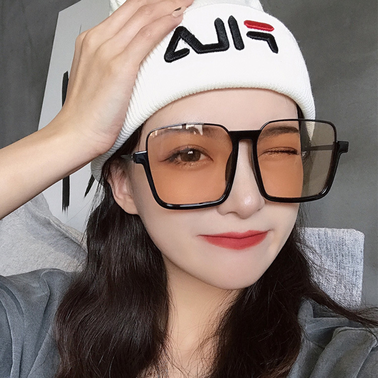 【YUZHU】COD Kacamata Fashion Setengah Bingkai Gaya Korea Retro Oversized Frame untuk Wanita