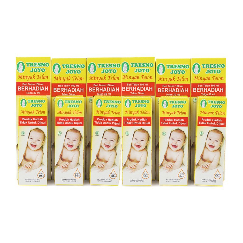 Tresno Joyo Minyak Telon 100ml + FREE Minyak Telon 30ml - 6 Pack