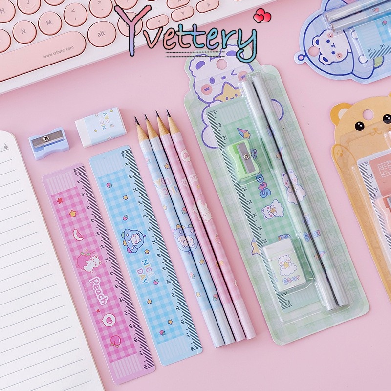 

❤️1 SET PAKET ALAT TULIS ISI 5 MACAM / ALAT TULIS SET 5 IN 1 / STATIONERY SET / PEN yy