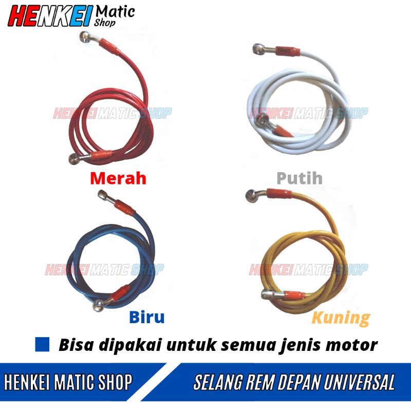 Selang Rem Variasi - Kabel Rem Motor Cakram Depan Ukuran 130 CM