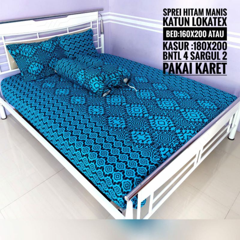 Sprei Batik Katun Ukuran 160 x 200 dan 180 x 200 sesuai gambar bahan adem alus tebal real pict