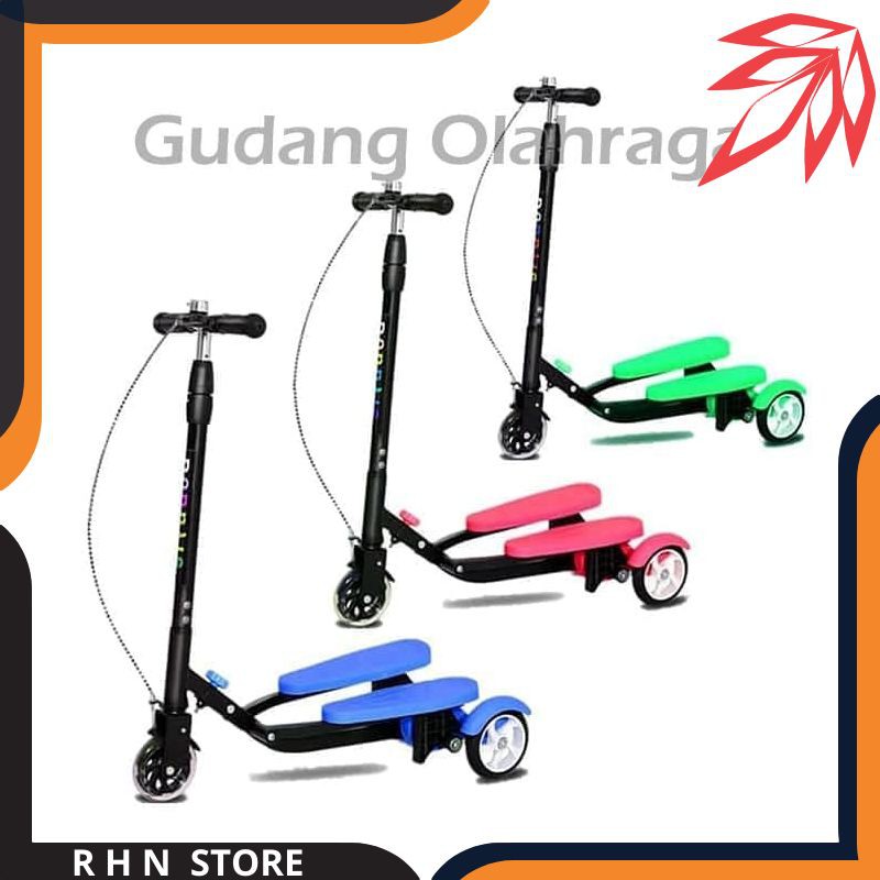 R3 Skuter Genjot Dua Pedal Mainan Scooter Anak Otoped Injak Dual Pedal