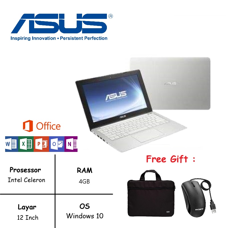 TERMURAH! LAPTOP/NOTEBOOK ASUS X201 RAM 4/ SSD 240GB WIN10