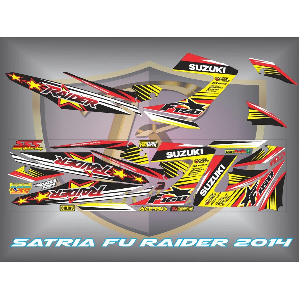 sticker decal list variasi motor striping satria fu raider