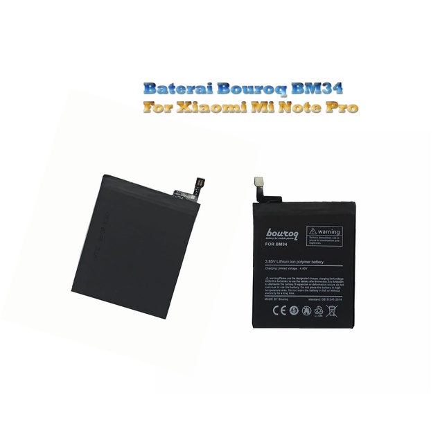 Baterai BQ Xiaomi Mi Note Pro Batre BM34 Tanam Bouroq Double Power