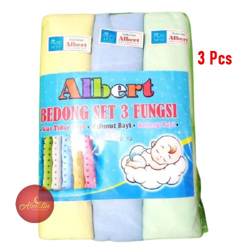 3PCS BEDONG BAYI POLOS RAINBOW, UKURAN JUMBO 90X110CM