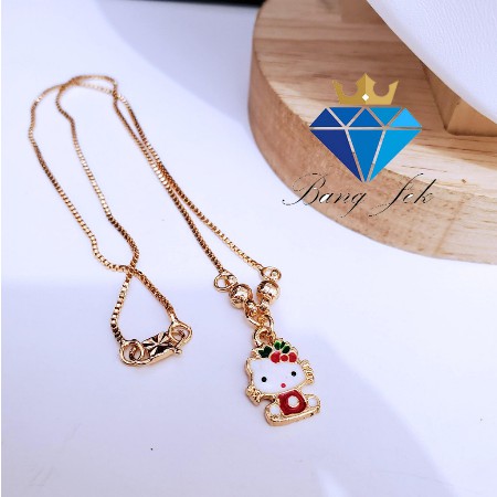 Kalung Anak Anti Luntur Model Hello Kitty Warna Gold 24K