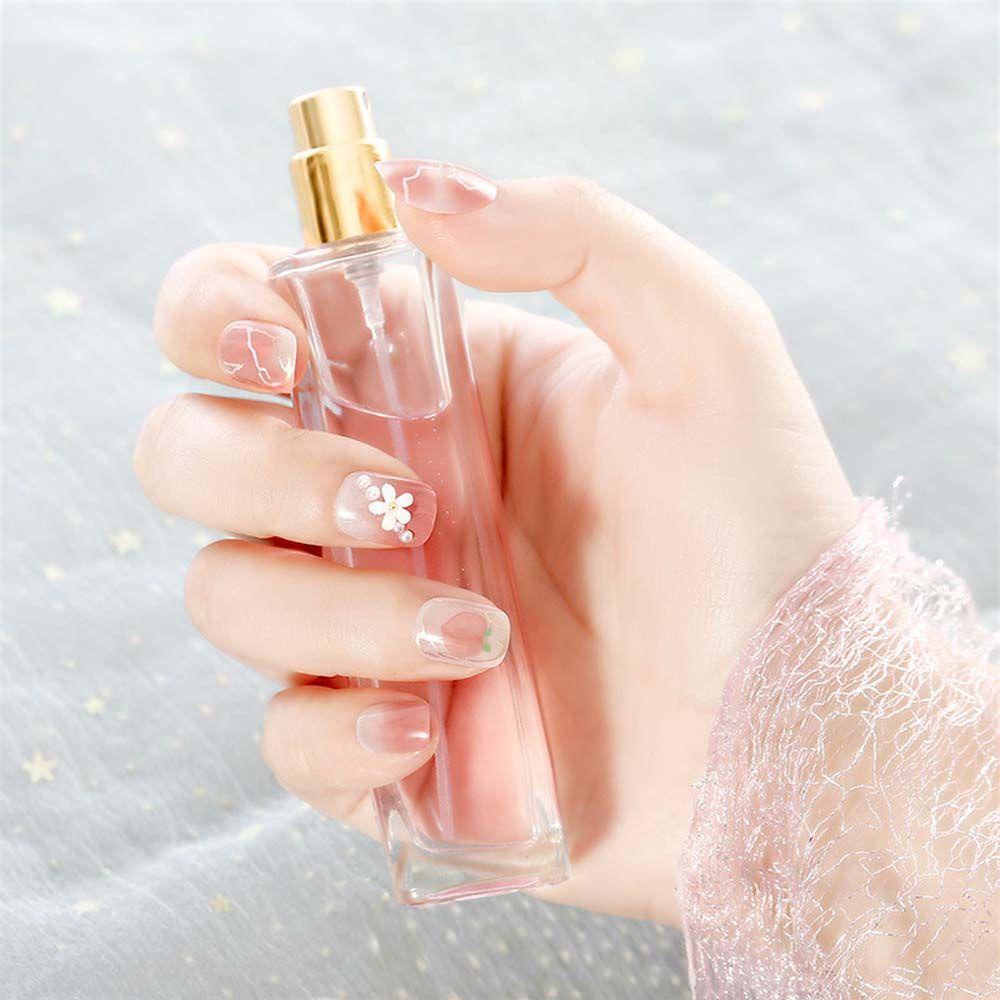 Mxbeauty Kuku Palsu Mode Profesional 3D Ujung Kuku Manicure DIY Nail Art Awan Putih Busur Penuh Penutup Kuku Palsu