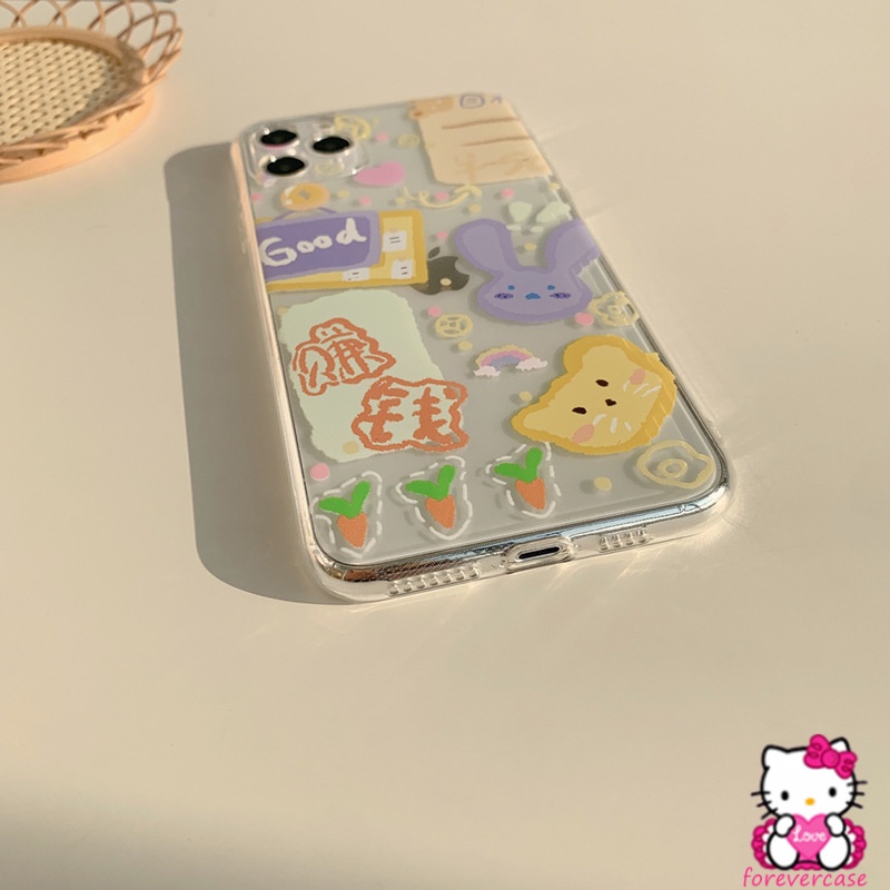 Samsung Case Transparent Casing Samsung A21S M11 A51 M22 M32 A52S A71 A22 A30S A50S A10S A50 A52 A72 A32 A12 A02S A11 A31 M12 Ins Cute Cartoon Graffiti Pattern Tpu Clear Phone Case Cover-5