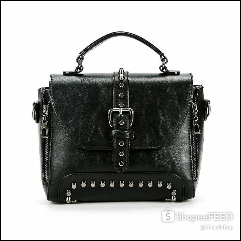 Tas Fashion Import 2in1 . Tas Selempang / Sling-Bag & Hand-Bag ( STUDS ) . Kode : B1522