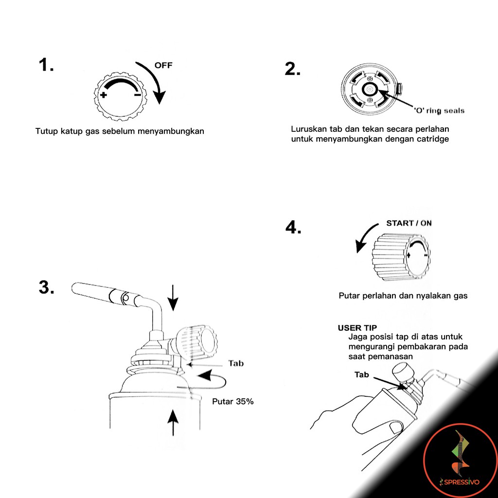 Kepala Gas Torch Flame Brazing Blowtorch Korek Las Bakar