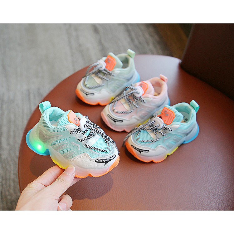 littlekiddoss SH20113 Sepatu Lampu Anak Import Sneakers Glacio LED Murah