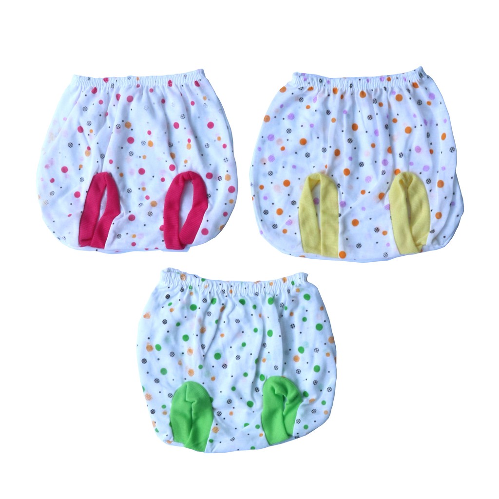 Celana Pendek Bayi Kacamata Newborn Baby 12 Pcs / Celana Pendek Pop Bayi Katun Keke Motif Polkadot 12 Pcs