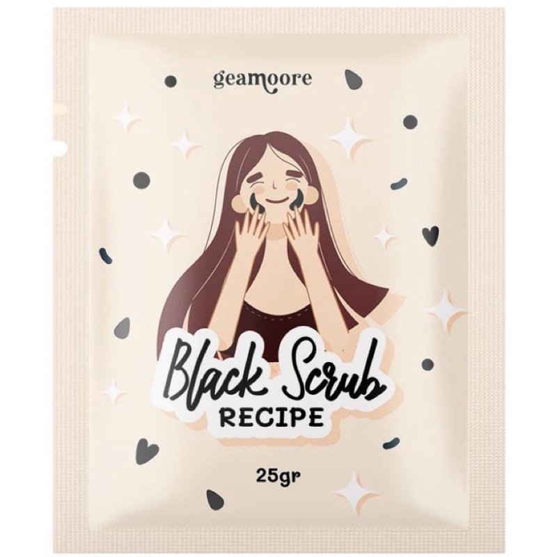 GEAMOORE BLACKSCRUB RECIPE / BLACKSCRUB LULUR BEDDA LOTONG BPOM ISI 25GR