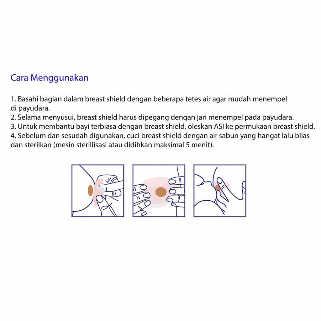 Niple Shield Penyambung Puting Pelindung Puting Menyusui Nipple Puller Baby Safe Breast Shield Isi 2