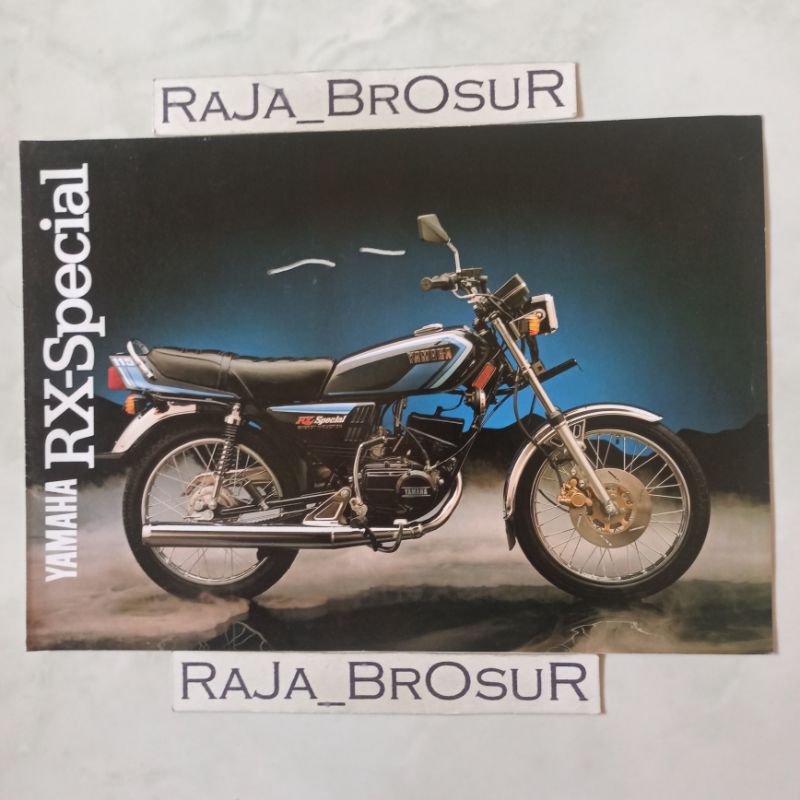 Poster brosur katalog leaflet jadul lawas Yamaha RXS RX S/RX Special 5speed 2tak 2T biru grafik biru