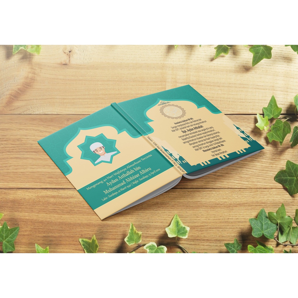 Buku Yasin dan Tahlil G4 64 HALAMAN gratis Pasang Foto Aalmarhum/ah (Arab Saja  tanpa Terjemahan)